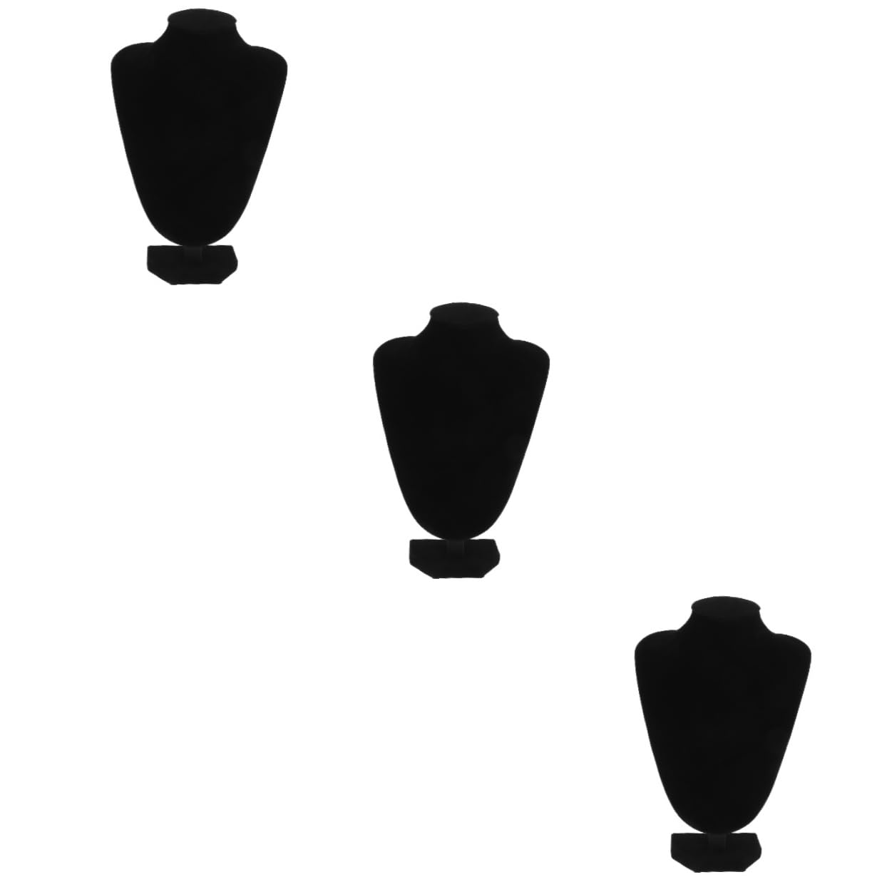 3 Pezzi Elegante Busto Design Porta Gioielli Espositore Per Collane Portaoggetti Per Esposizione Catena Al Collo