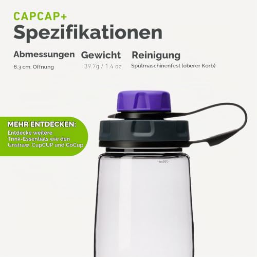 humangear Capcap+ Flaschendeckel violett für Ø 5,3 cm – Ansicht 5