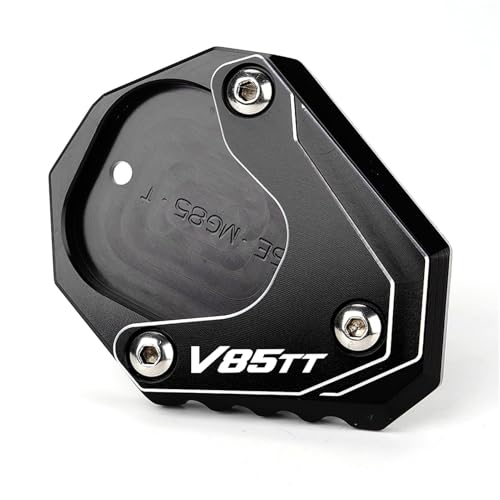 ZESIDIMO Motorrad Ständer Für MOTO GUZZI V85TT V85 TT V 85 TT 2020-2022 2021 Motorrad Zubehör Seitenstützen Verlängerung Stützplatte V 85TT (Schwarz)