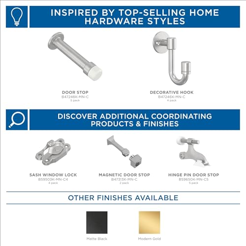 Franklin Brass B47246K-117-C Bar (4-Pack) Single Wall Hooks 1-Prong Coat/Hat Modern Gold Hooks thumb #7