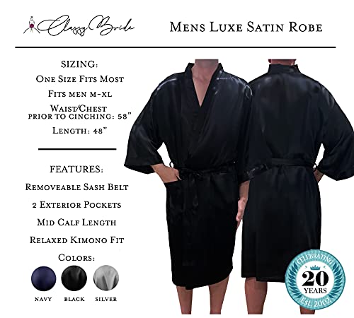 Classy Bride “Groom” Satin Robes for Men – Ideal Wedding Robes Groom Gift2