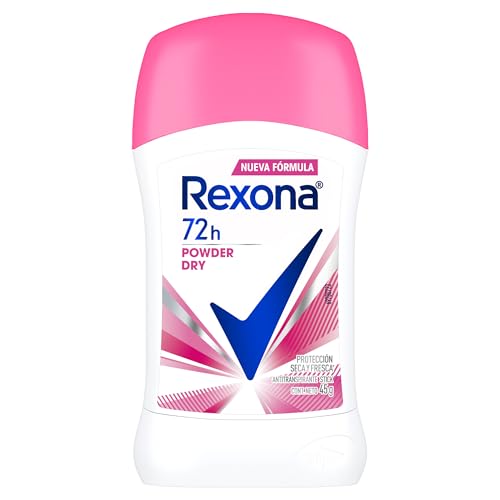 Talcos Y Desodorantes, Drugstore Rexona Antitranspirante Powder Dry En Barra Para Dama 45 G, Pack of 1