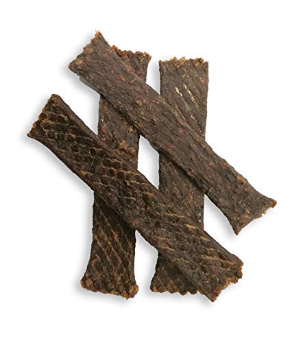 SALiNGO Fleischstreifen Ziege für Hunde, der getreidefreie Kausnack, luftgetrocknete Ziegenfleisch Kaustreifen, hypoallergen, getreidefrei, zuckerfrei, 100g