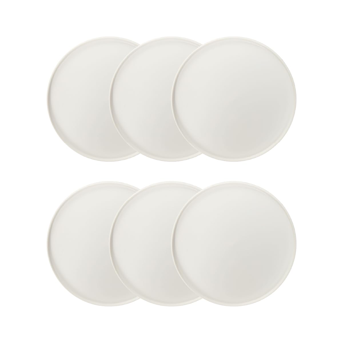HOMLA FAMELIO Teller-Set 6-teilig, weiß, 27 cm, elegant & spülmaschinenfest, Geschirr Kollektion
