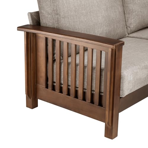 Image of Wakefit Serene 3 Seater Solid Wood Sofa