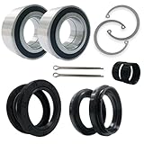 Front Wheel Bearing Seals for Honda FourTrax 300 TRX300FW Rancher 350 400 420 TRX 350 400 420 Only for 4x4 OEM# 91051-HC5-003 91209-HN2-003 91256-HC5-003