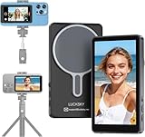 Vlog Selfie Monitor Screen, Vlog Magnetic 4K 30fps Video Recording for iPhone & Android, Wireless Screen Mirroring with Remote Control, Content Creator Essentials, Live Stream & TikTok