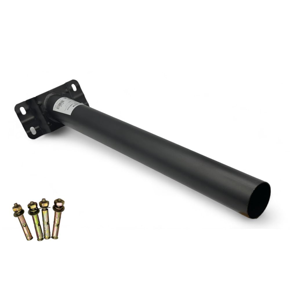 Vetrineinrete® Staffa supporto a muro per lampione stradale palo braccio per faro in metallo 45 cm