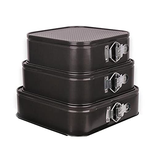 Popcornon Juego de Molde para Pasteles, Antiadherente y una Prueba de Fugas, Molde para Pastel 3 Piezas/Molde para Pastel Desmontable/Juego de Molde para Pastel de Queso, Fondo ExtraíBle