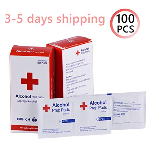 [100 Pcs] Cleaner Lens Wipes| Disposable Alcohol Prep Pads,Individually Wrapped Sterile Prep Pads|