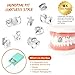 8PCS Gold Grills for Teeth, Grillz Teeth Men, Grillz for Women, Teeth Caps Reusable, Fake Grill with Molding Bars, Dental Jewelry Kit for Hip Hop Rapper Costume Accessory Halloween Party (Silver)