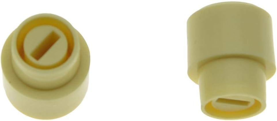 KAISH Pack of 2 Ivory Barrel Switch Tip 3 Way or 4 Way Pickup Selector Switch Knobs for Tele/Telecaster Made in USA