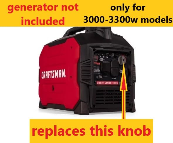 Craftsman 3000i generator with arrow pointing to knob location
