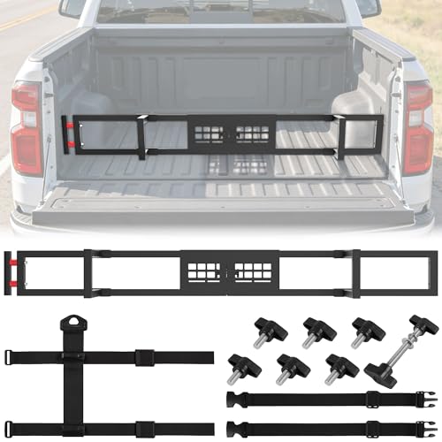 Tuoksullxm Truck Bed Divider with MOLLE Panel Aluminum Foldable Cargo Divider fit 2019-2025 Chevy Silverado and GMC Sierra 15000