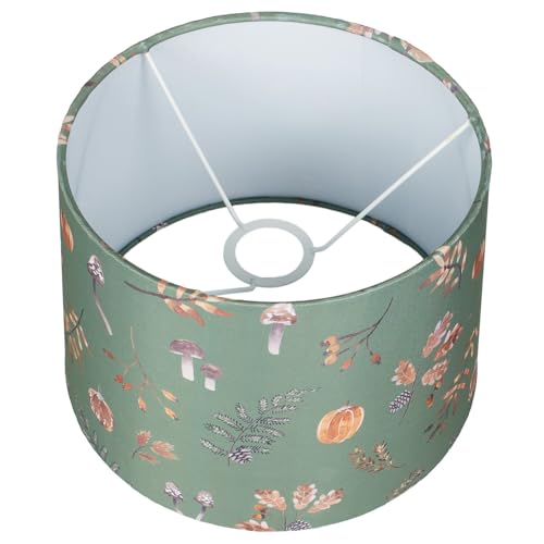 New Woodland Autumn Lampshade – Green Fabric Light Shade with Woodland-Inspired Design – 30cm Decorative Shade for Table or Ceiling Lamp N-37 - Image 4