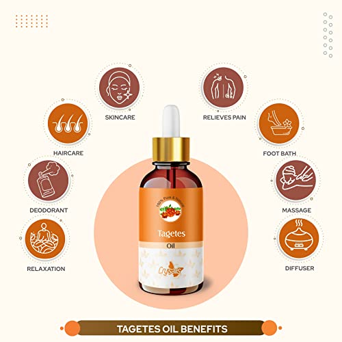 Image of Crysalis Tagetes Oil 50 ml (1.69 fl oz) - Bold Fruity-Herbal Aromatic Oil for Soap Making, Candles & DIY Blends