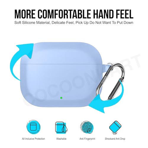 Image of Cocoonkart Soft Silicone Case Cover Compatible for OnePlus Nord Buds 3r (2025) -Sky Blue