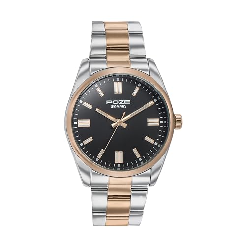 Sonata Poze Quartz Analog Black Dial Metal Strap Watch for Men-SP70033KM01W (B0CXD96QFR) Amazon Price History, Amazon Price Tracker