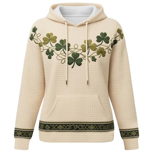 Sweat à capuche oversize en polaire douce pour fêter la Saint-Patrick entre amis - 3