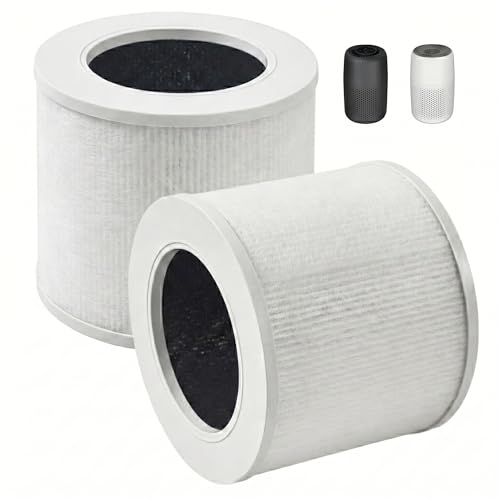 2 Pack Core Mini Replacement Air Filter H13 True HEPA Filters for LEVOIT Air Purifier Replacement Filter 3-in-1 HEPA High-Efficiency Activated Carbon Replace Part
