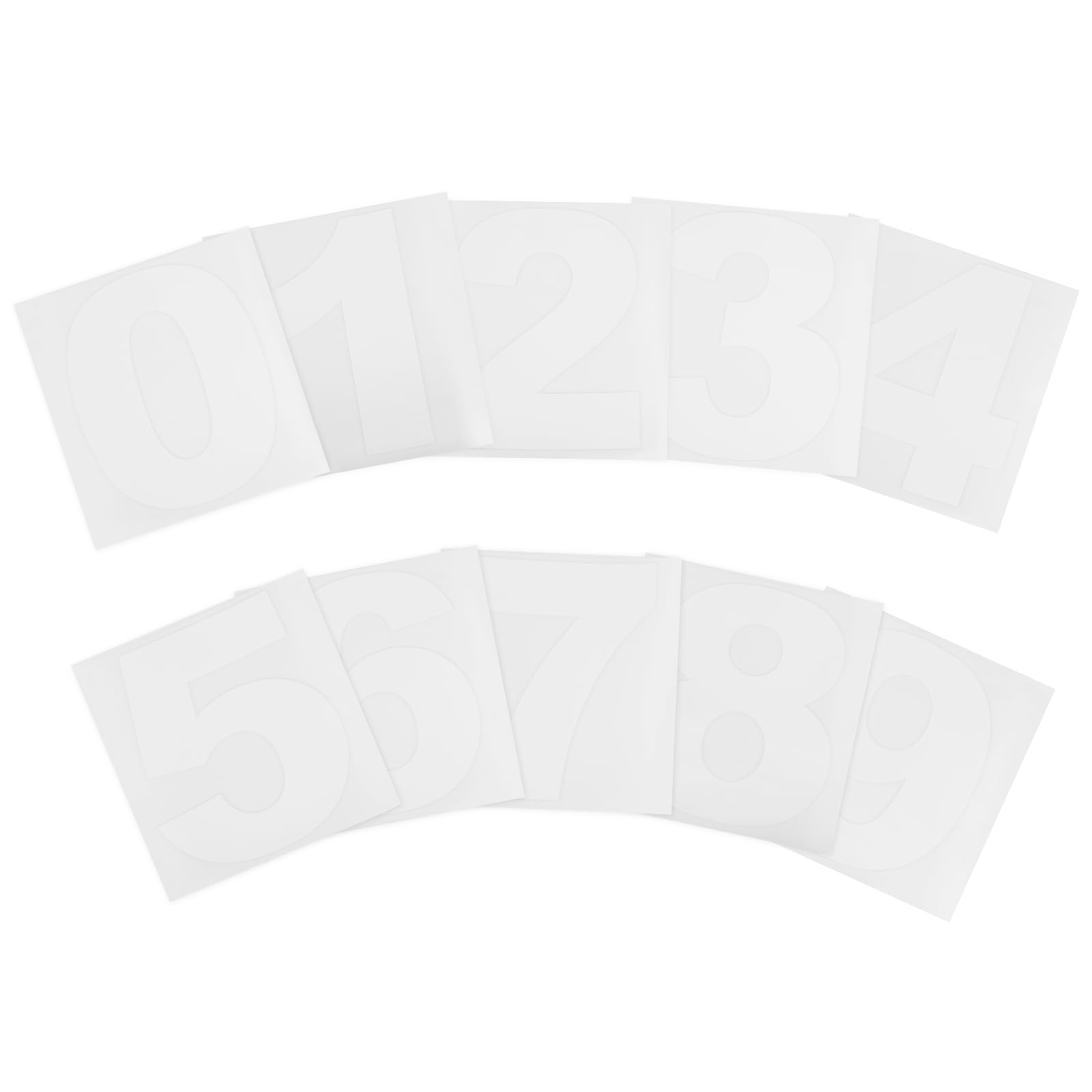 PATIKIL 10cm Reflective Number Stickers 0-9, 2 Set Vinyl Mailbox Number Decals Self-Adhesive Stickers for Outside Cars Doors Windows Signs Indoor Outdoor, White
