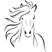 Homefind 22" w x 27" h Chinese Ink Painting Style Head of Horse Wall Stickers Bedroom Living Room Kids and Children Room Wall Decals Vinyl Artistic Wall Stickers for Study Office Décor