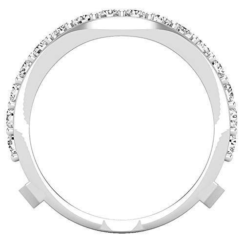 Dazzlingrock Collection 1.75 Cttw Round Lab Grown Diamond Womens Wedding Enhancer Guard Double Ring, Available in Metal 10K/14K/18K Solid Gold & 925 Sterling Silver3