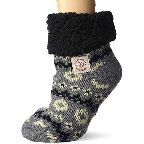 Dearfoams Women's Cozy Plaid Slipper Socks Cover