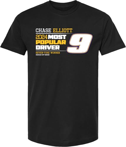 Camiseta Chase Elliott #9 NASCAR del conductor más popular 7 veces consecutivas 2
