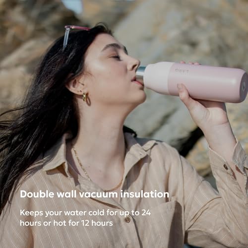 Image of LARQ Bottle Purevis 17 Oz - Self-Cleaning And Insulated Stainless Steel Water Bottle With UV Water Purifier And Award-Winning Design|Reusable & Travel Friendly, 1-Year Warranty, Himalayan Pink,502ml
