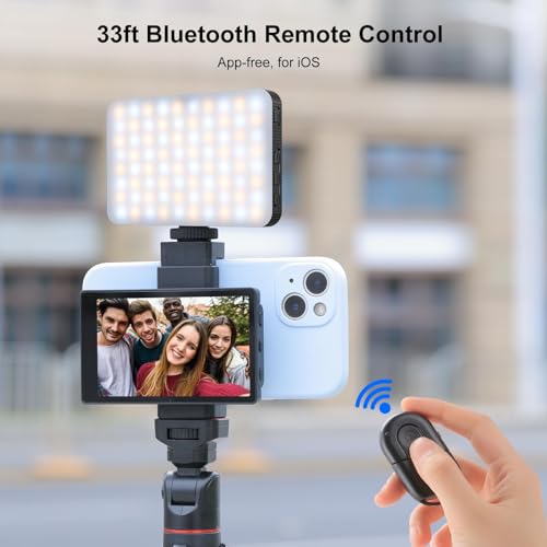 Newmowa 3.97 Vlog Selfie Phone Monitor Screen with Magnetic Phone Holder, Phone Rear Camera Selfie Accessory for Selfie, Vlog, TikTok, Live Stream, Compatible with iPhone (Wireless Remote for iPhone) - Image 4