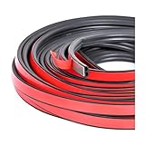 SWPHRT Car Door Seal Strip, 65.6FT B Shaped Self-Adhesive Rubber Vehicle Edge Trim Weather Stripping, Soundproofing Automotive Door Weatherstrip, Universal for SUV Automobile Truck