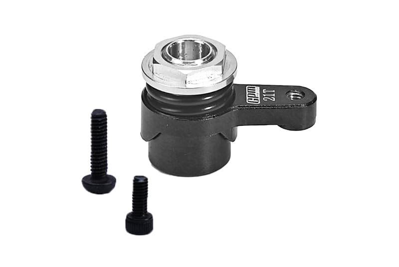 GPM Aluminum 7075 21T Servo Horn W. Built-in Spring for LOSI 1/18 Mini LMT Monster Truck (Black)
