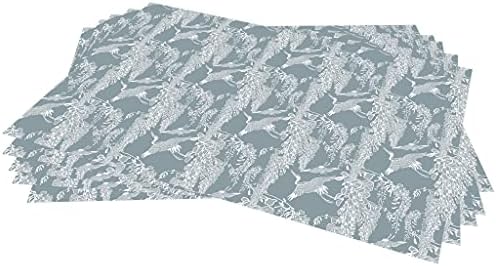 The Master Herbalist Fragrant FRESH LINEN Scented Drawer Liners in a CLASSICAL HERON Design (FOLDED)