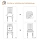 HOMECOVER Esszimmerstuhl Sitzbezüge 4er Set,Stretch Jacquard Stuhlbezug Sitzfläche Abnehmbar Waschbarer Für Esszimmer Küche Bürostühle Hotel-braun-4er Set