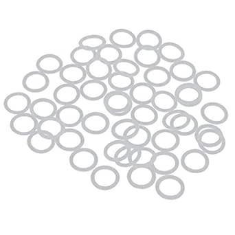 X AUTOHAUX 100pcs White Silicone O-Rings, 10mm OD 7mm ID 1.5mm Width - View #7