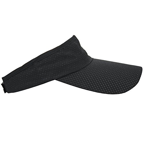Mens Summer Quick-Dry Run Long Brim Empty Top Baseball Tennis Sun Hat Cap Visor Black #TOP3