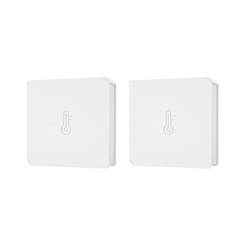 SONOFF SNZB-02 ZigBee - Mini sensor de temperatura y humedad para interiores para comprobar el clima de la habitación, paquete de 2 unidades, se