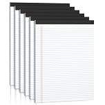 Roneky Note Pads A4 Legal Pad, 6 Pack White Notepads A4 Writing Pads, Double-Side Printed Lined Paper College Ruled White Legal Note Pad 30 Sheets Per Writing Paper Line Pads for School, Home, Office