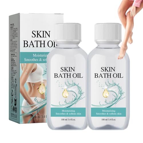 Olio da bagno Skin Softer – Idratante leggero per un'idratazione profonda, rassodante e levigante, rassoda la pelle cadente, illumina e uniforma il tono della pelle, non unge (2pcs)