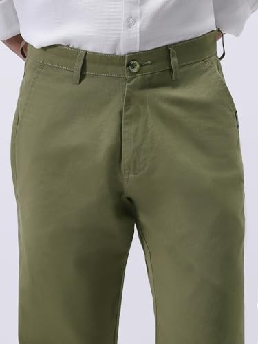 Image of Urbano Fashion Men's Regular Fit Mid Rise Cotton Casual Chinos Trousers Stretch