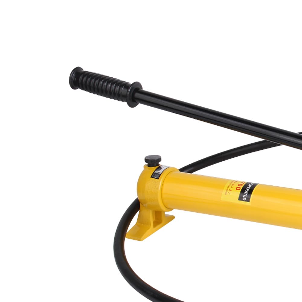 CP-700 Handhydraulikpumpe Werkzeug, 2-stufiger Kolbenzylinder 10K PSI Pumpe, geeignet für 4-ton 10-ton Hydraulikzylinder und andere hydraulische Anwendungen