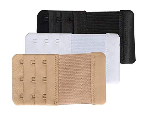 Samgu 6 Pieces Women's Bra Extenders 2 Hook / 3 Hook Stretchy Bra Extension Strap (One Size, 2 Hook 1/2 Inch & 3 Hook 3/4 Inch) #TOP4