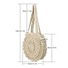 ISIYINER Sac De Paille Rond Sac de Plage d'été Pour Femme en Crochet Bandoulière Avec Style Boho Woven Sac À Main pour Vacances Voyage Shopping et Utilisation Quotidienne #3