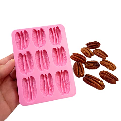 Pecan silicone mold 9 Cavities mold, Wax melt silicone mold, Candle dessert mold, Wax silicone mold