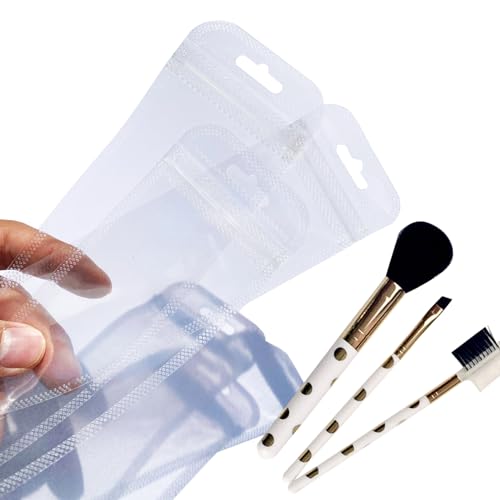 Image of 100 Pcs Pen Packaging Bags for Small Business,Plastic Beadable Pens Packaging Resealable Pouch Clear Bag for Beaded Pens, Zipper Storage Bags for Packaging Lipgloss, Jewelry, Cosmetic 2.16 inch X 8.6 inch