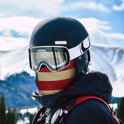 Balaclava para hombre, máscara de esquí con bandera estadounidense vintage, cubreboca para invierno, ciclismo y deportes al aire libre miniatura 5