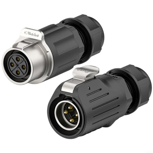 Conector impermeable IP68 de aleación galvanizada LP-20 y contactos dorados de 500V 3