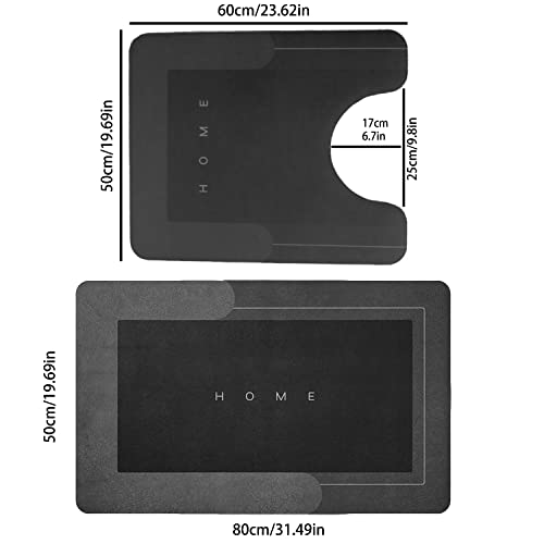 Tapis de salle de bains absorbant en mousse à mémoire de forme pour douche - 3