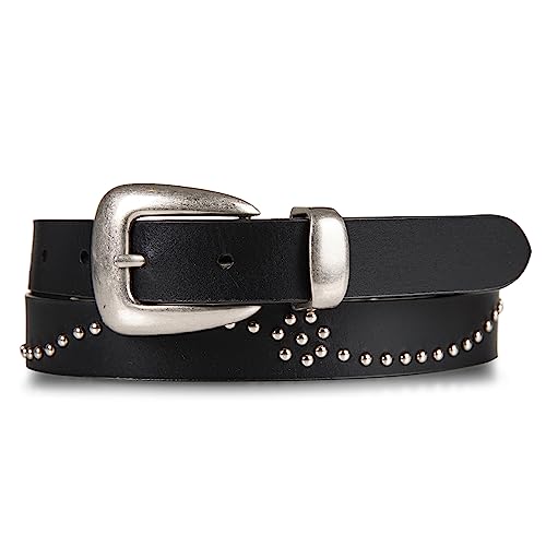 Image of Lucky Brand Women's Western Leather Belt | Classic | Fashion | Vintage | Buffalo Leather | Western-Inspired